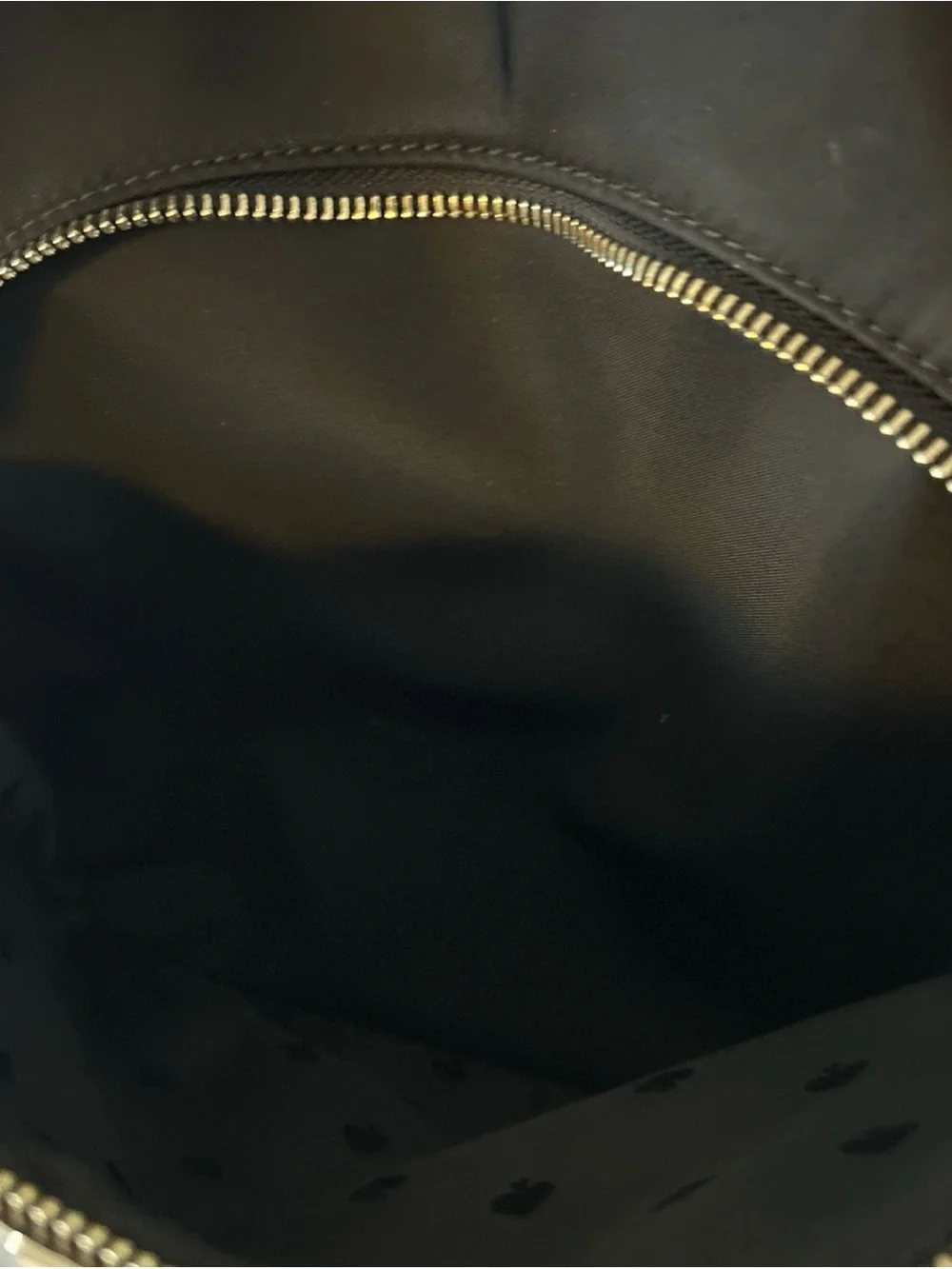 kate spade Black Nylon Backpack with Gold Hardware
